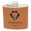 Flask with Rawhide Leatherette